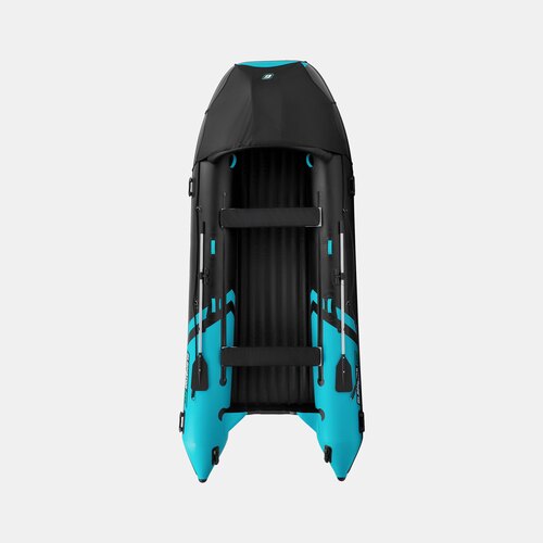 Надувная лодка GLADIATOR E450PRO черно-бирюзовый