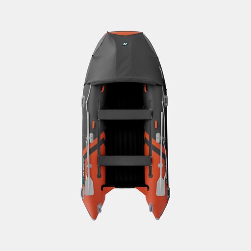 Надувная лодка GLADIATOR E380PRO оранжево-темносерый