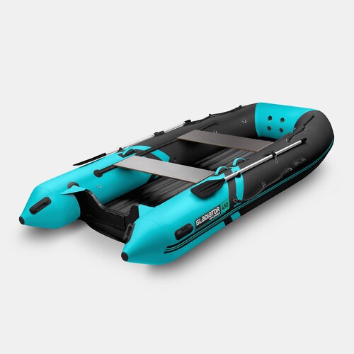 Надувная лодка GLADIATOR E450S черно-бирюзовый